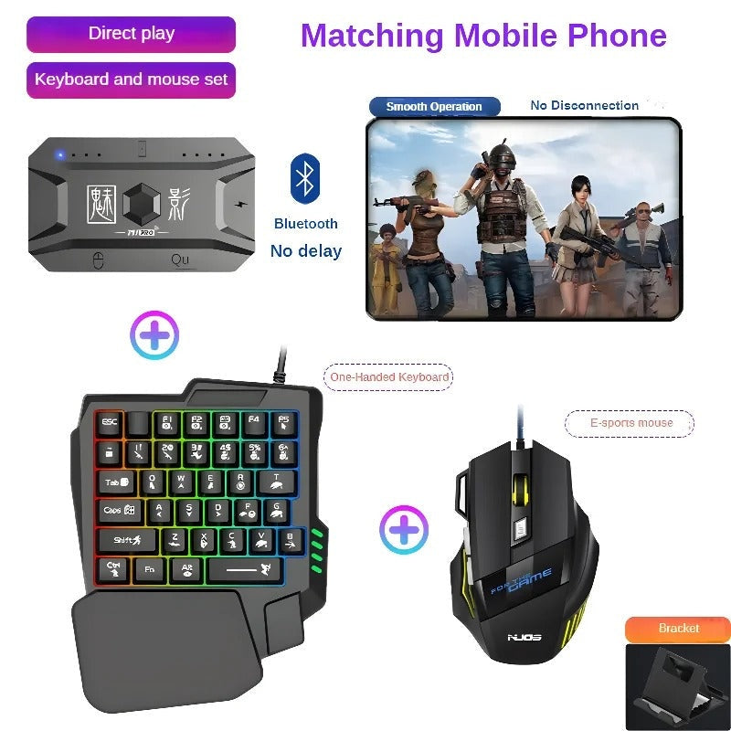 Wireless Gaming Keyboard Mouse Bluetooth Adapter - Halri