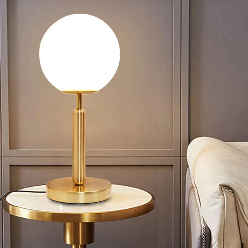 Elegant Metal and Glass Desk Lamp - Halri