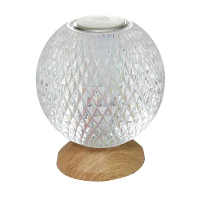 Elegant Glass Desk Lamp - Rechargeable Modern Lighting
