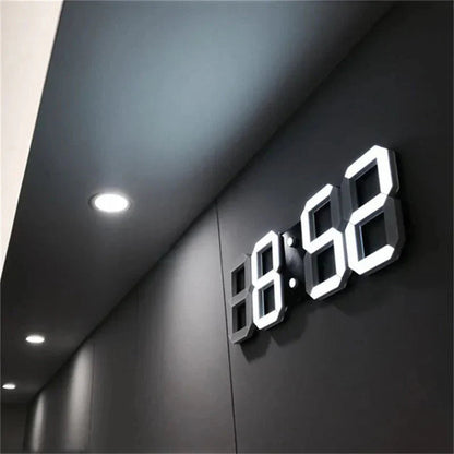 Contemporary LED Wall Clock with Bright Adjustable Display - Halri