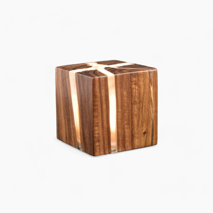 Modern Crackling Wood Table Lamp – Energy Efficient LED Bedside Lamp for Cozy Ambiance, Compact Design for Bedroom or Desk 5