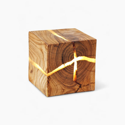 Modern Crackling Wood Table Lamp – Energy Efficient LED Bedside Lamp for Cozy Ambiance, Compact Design for Bedroom or Desk 6