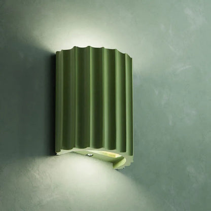 Vibrant Textured Wall Lamp in Bright Coloured Glass Style - Halri