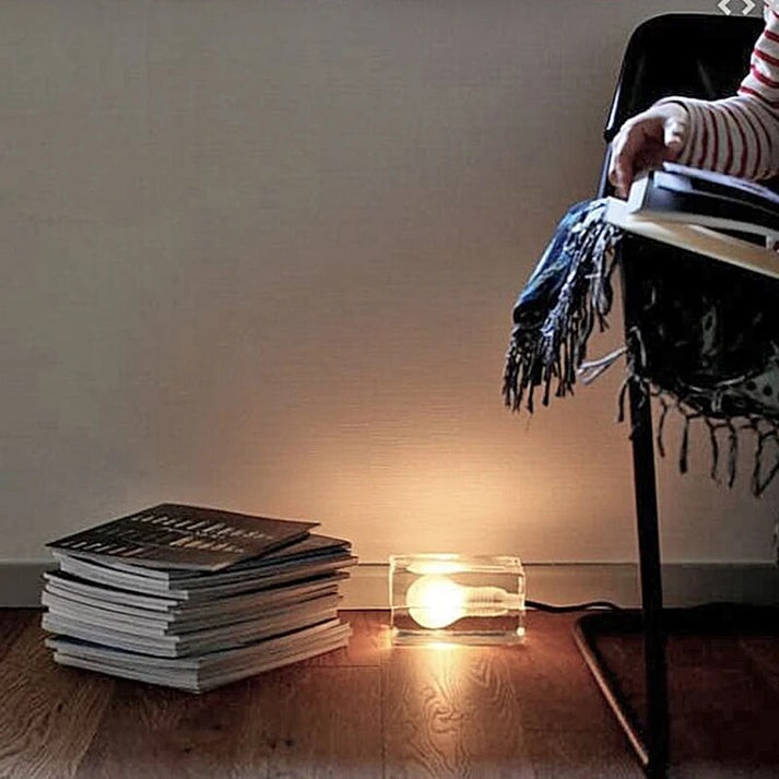 Modern Glass Table Lamp with Anti-Glare LED Light – Elegant Crystal Design for Bedroom, Office, and Living Room 1