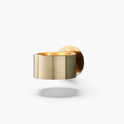 Sleek Metal Up/Down Wall Light in Black and Gold - Halri