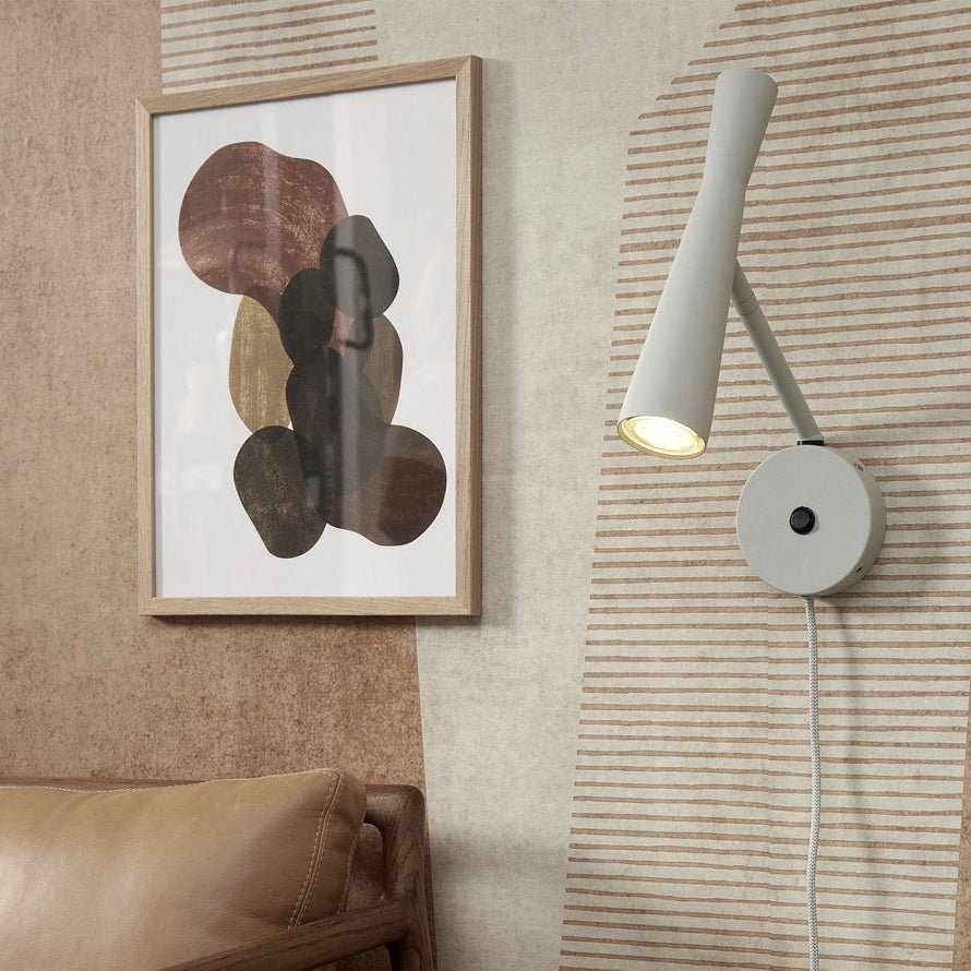 Sleek Grey Glass Wall Light - Halri