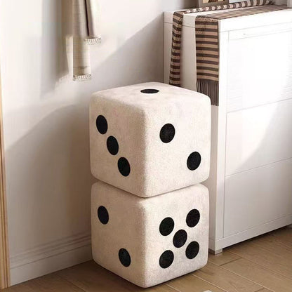 Modern Minimalist Footstool Ottoman in Black and White Teddy Fleece – Square Design, Versatile Use for Living Room or Entryway 9
