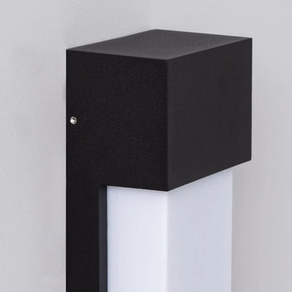 Modern Outdoor Wall Light - Elegant Black Metal Outdoor Wall Lantern with Soft Light Diffuser for Garden and Exterior Use 4