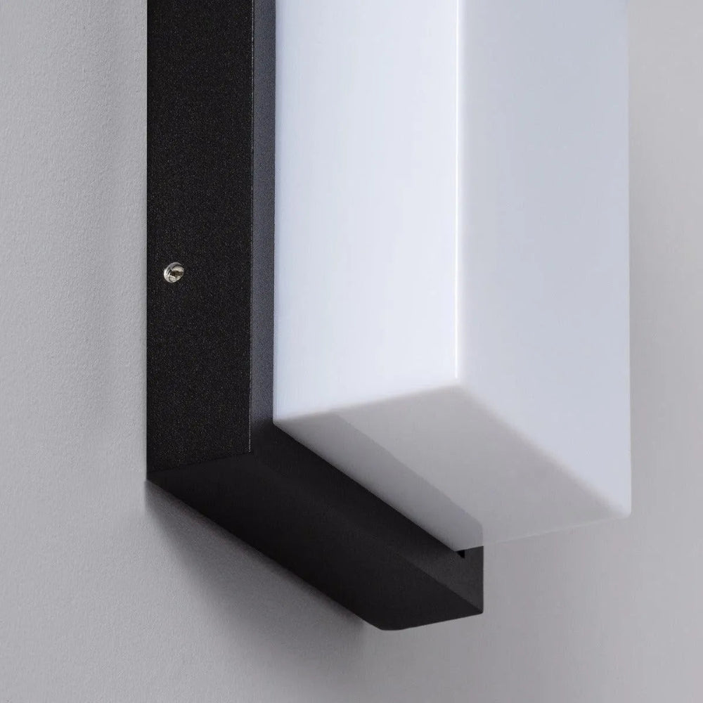 Modern Outdoor Wall Light - Elegant Black Metal Outdoor Wall Lantern with Soft Light Diffuser for Garden and Exterior Use 6