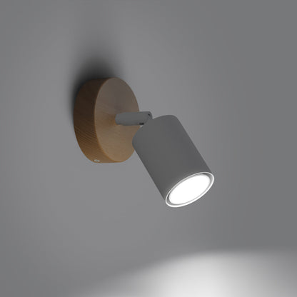 Modern White Wood and Steel Wall Lamp – Minimalist Indoor Wall Lights for Living Room and Bedroom 1