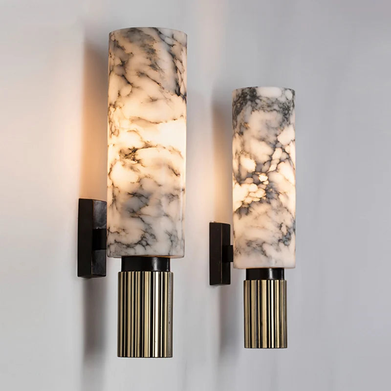 Luxury Marble Wall Lamp with Warm Soft Lighting