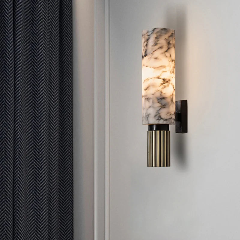 Luxury Marble Wall Lamp with Warm Soft Lighting