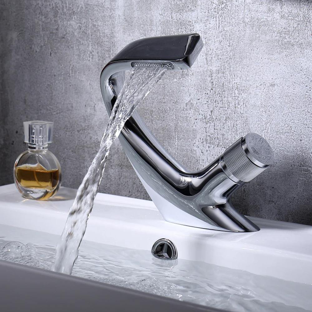 Luxury Brass Waterfall Basin Mixer Tap