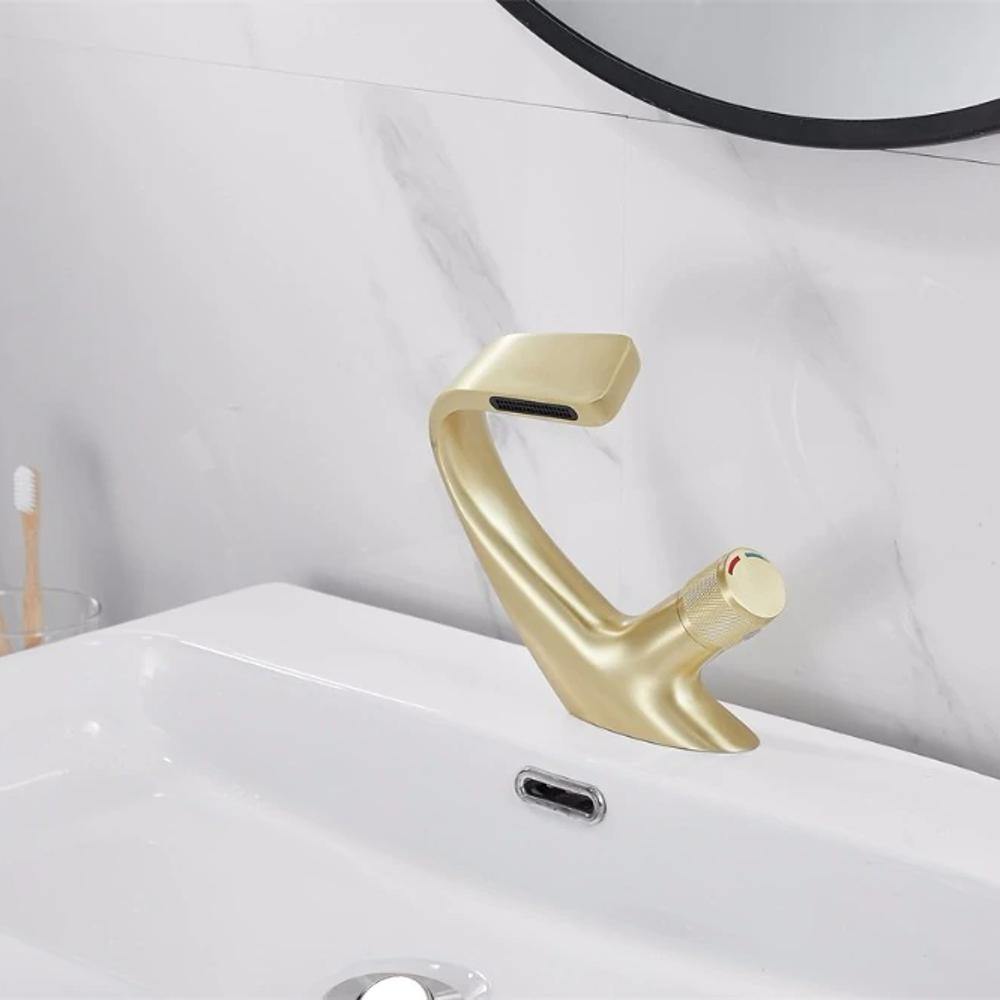 Luxury Brass Waterfall Basin Mixer Tap