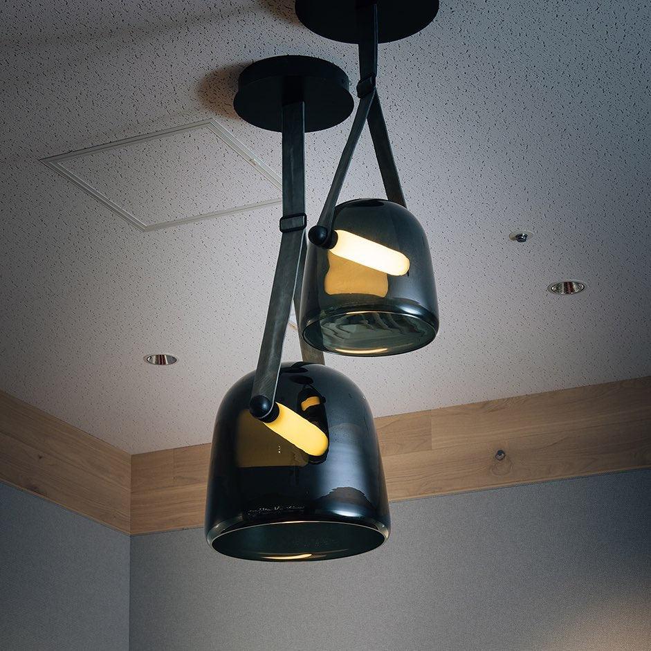 Stylish Metal Glass Pendant Ceiling Light - Halri