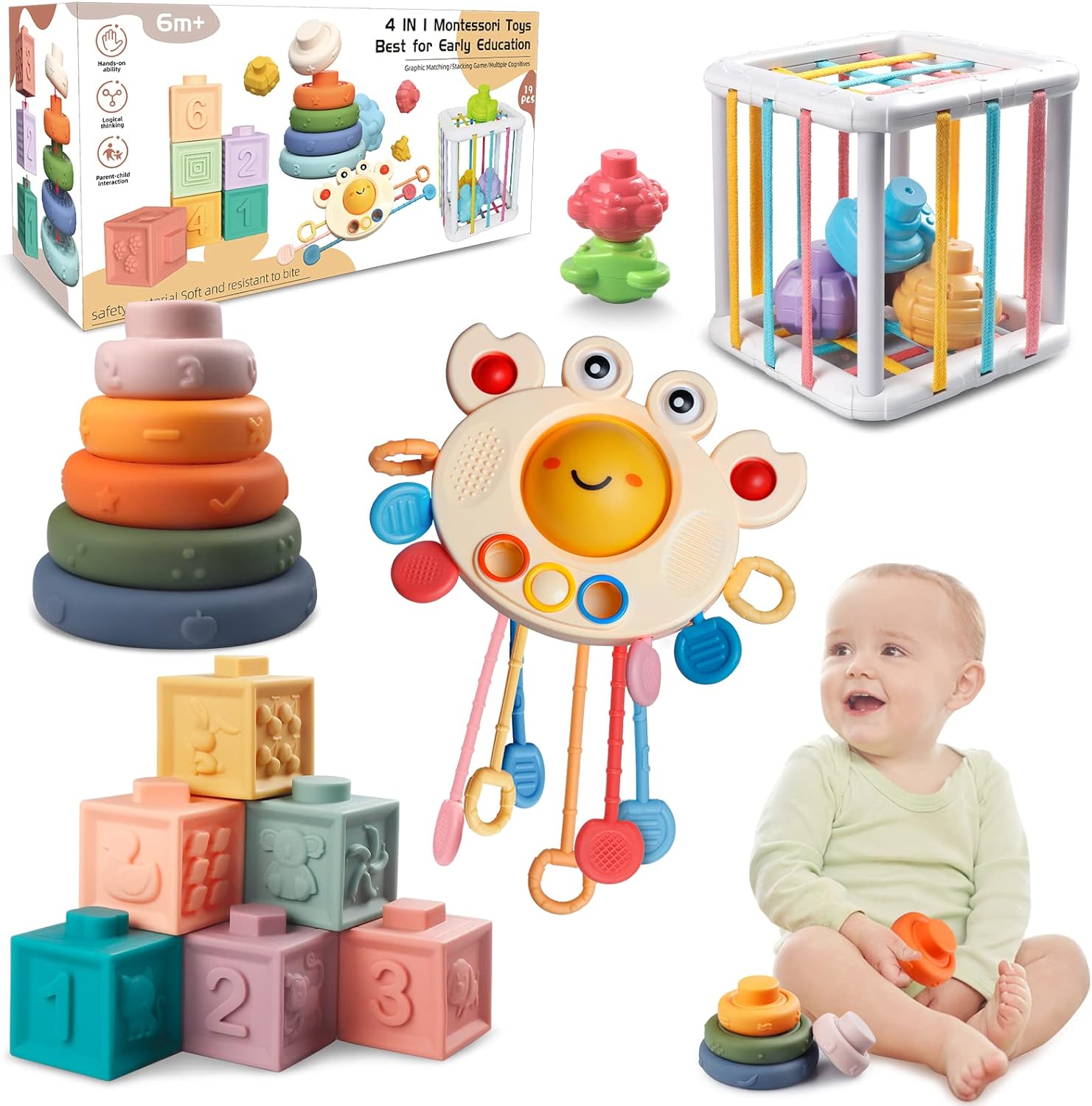 Soft Baby Playset 4-in-1 Set for Kids Development - Halri