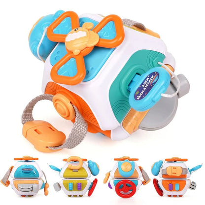 Wooden Activity Cube for Kids, Educational Toy Ages 2+ - Halri