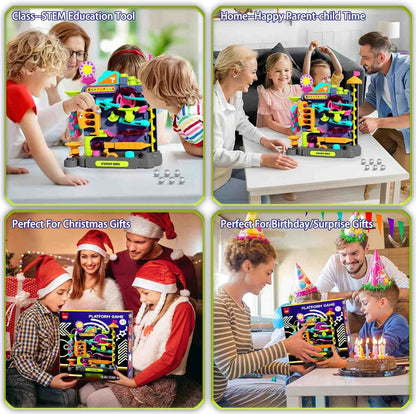 Montessori Rolling Ball Track Toy with Multi-Layer Maze and Interactive Challenges, Safe for Ages 3+