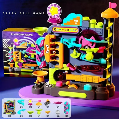 Montessori Rolling Ball Track Toy with Multi-Layer Maze and Interactive Challenges, Safe for Ages 3+