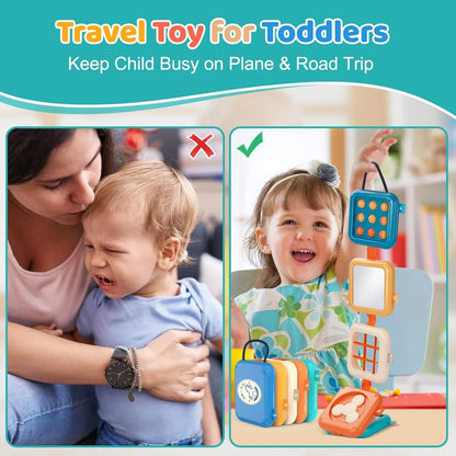 Montessori Sensory Busy Cube Toy with Fine Motor Skill Support, Foldable and Portable, Safe for Ages 1+