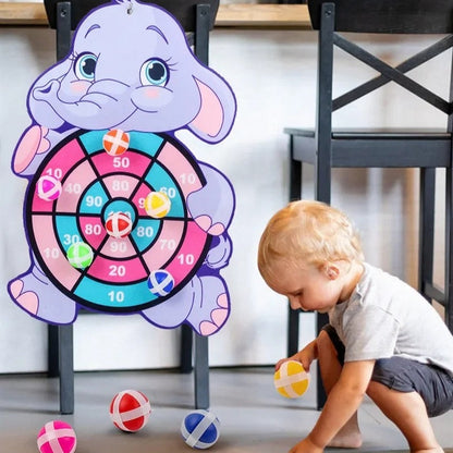 Montessori Throw Sport with Colorful Animal-Themed Dartboards, Improves Coordination, Safe for Ages 1+