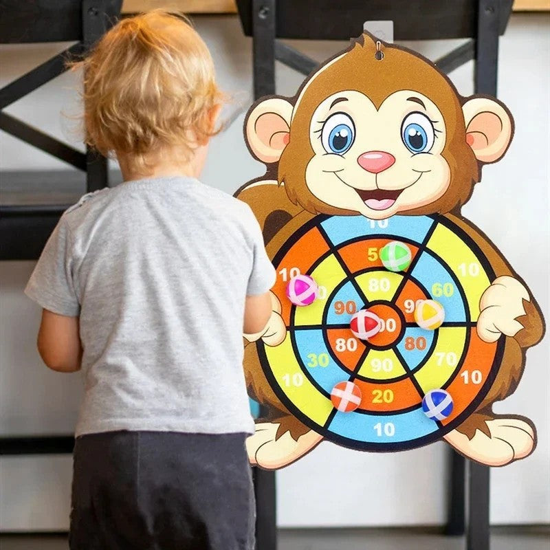 Montessori Throw Sport with Colorful Animal-Themed Dartboards, Improves Coordination, Safe for Ages 1+