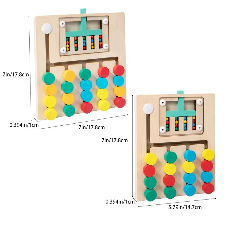 Montessori Wooden Color Matching Puzzle Toy, Logic and Thinking Training, Hand Eye Coordination, Safe for Ages 3+