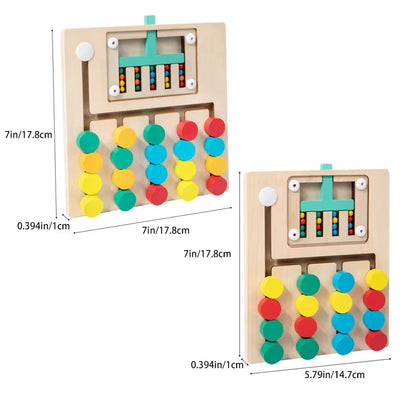 Montessori Wooden Color Matching Puzzle Toy, Logic and Thinking Training, Hand Eye Coordination, Safe for Ages 3+