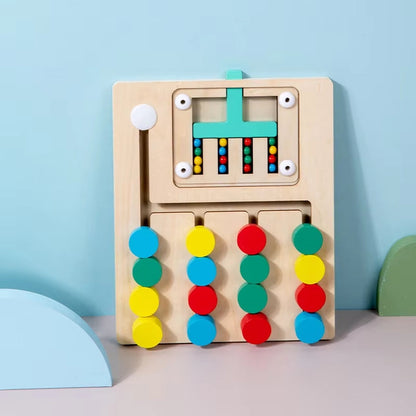 Montessori Wooden Color Matching Puzzle Toy, Logic and Thinking Training, Hand Eye Coordination, Safe for Ages 3+