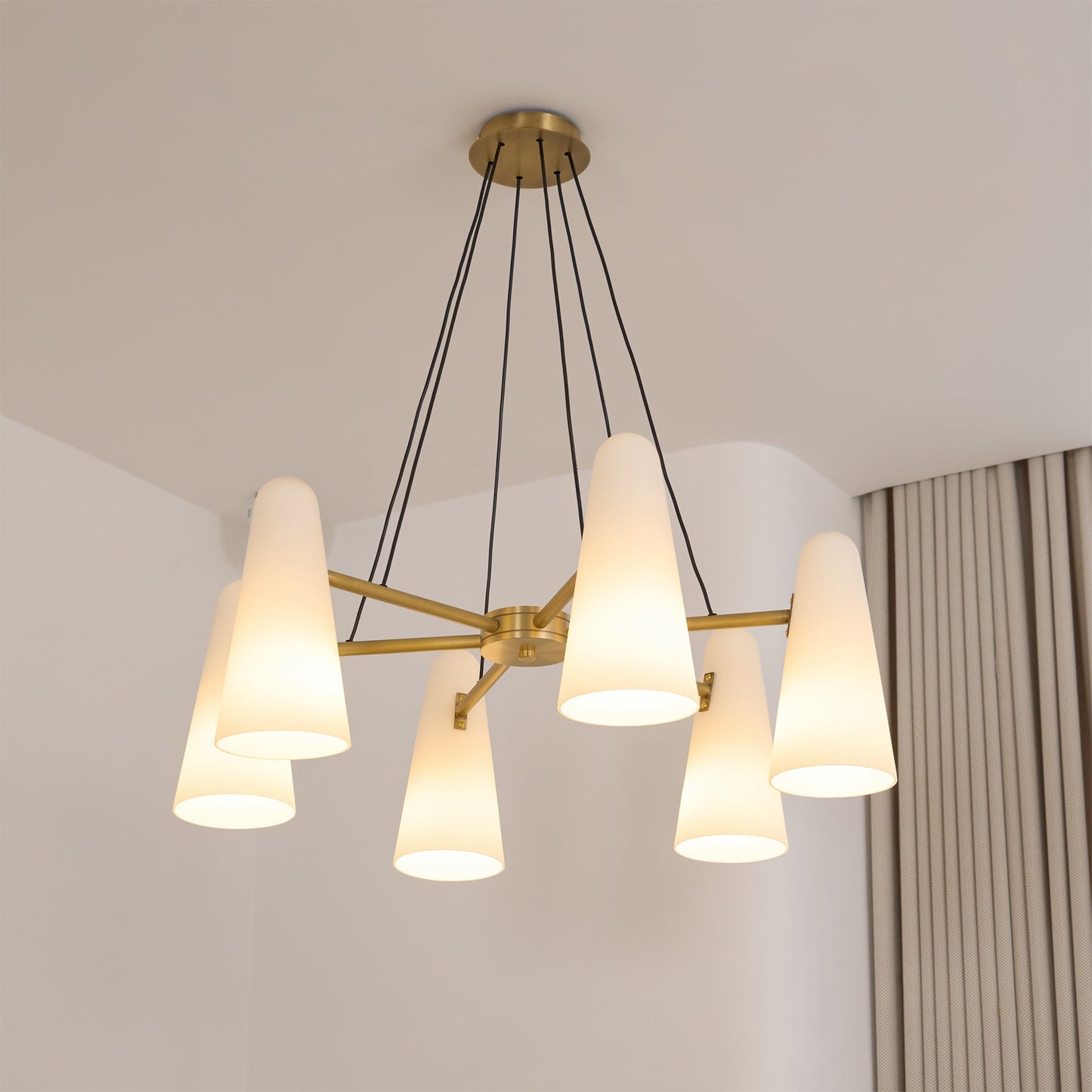 Elegant LED Pendant Light with Clear Glass Drops
