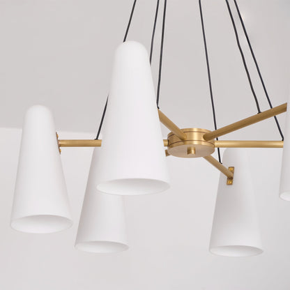 Elegant LED Pendant Light with Clear Glass Drops