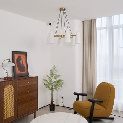 Elegant LED Pendant Light with Clear Glass Drops