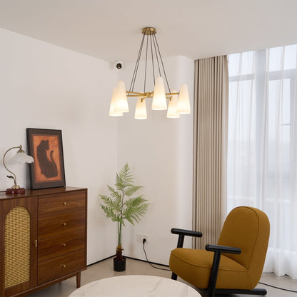 Elegant LED Pendant Light with Clear Glass Drops