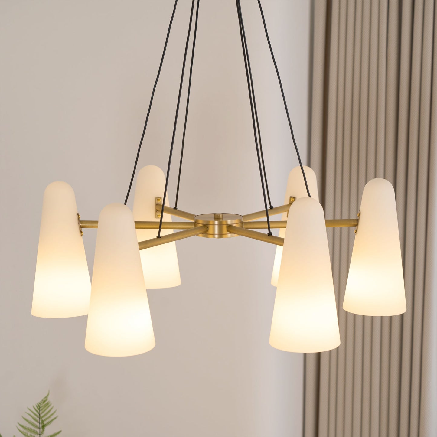 Elegant LED Pendant Light with Clear Glass Drops