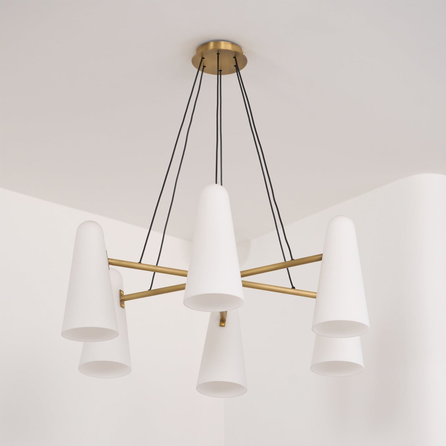 Elegant LED Pendant Light with Clear Glass Drops