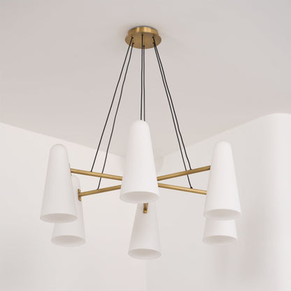 Elegant LED Pendant Light with Clear Glass Drops