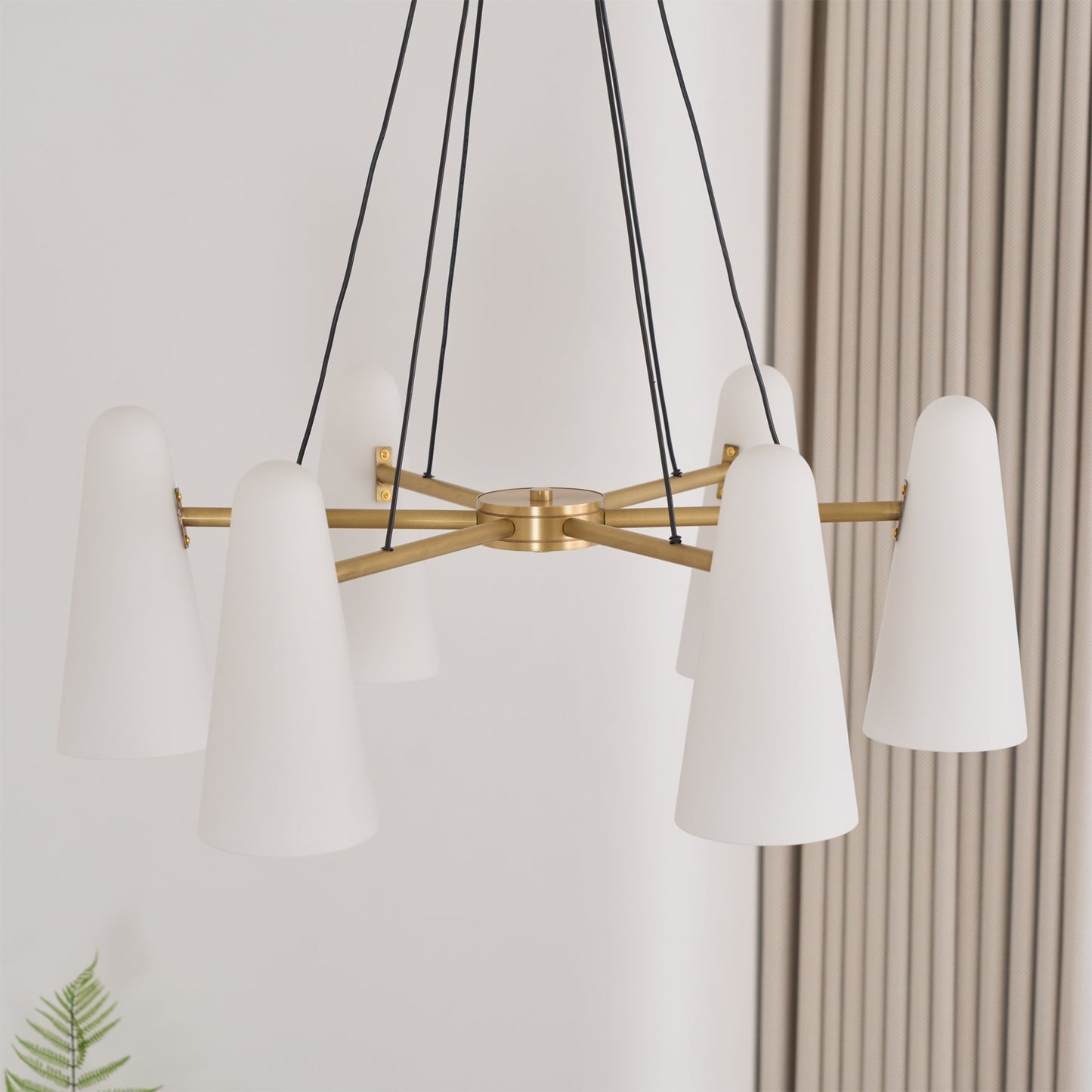 Elegant LED Pendant Light with Clear Glass Drops