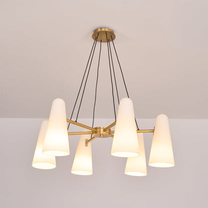 Elegant LED Pendant Light with Clear Glass Drops