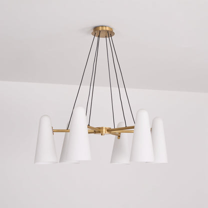 Elegant LED Pendant Light with Clear Glass Drops