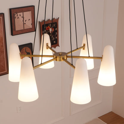 Elegant LED Pendant Light with Clear Glass Drops