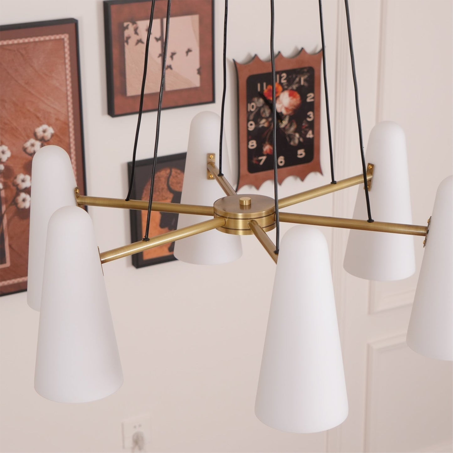 Elegant LED Pendant Light with Clear Glass Drops