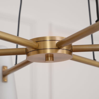 Elegant LED Pendant Light with Clear Glass Drops