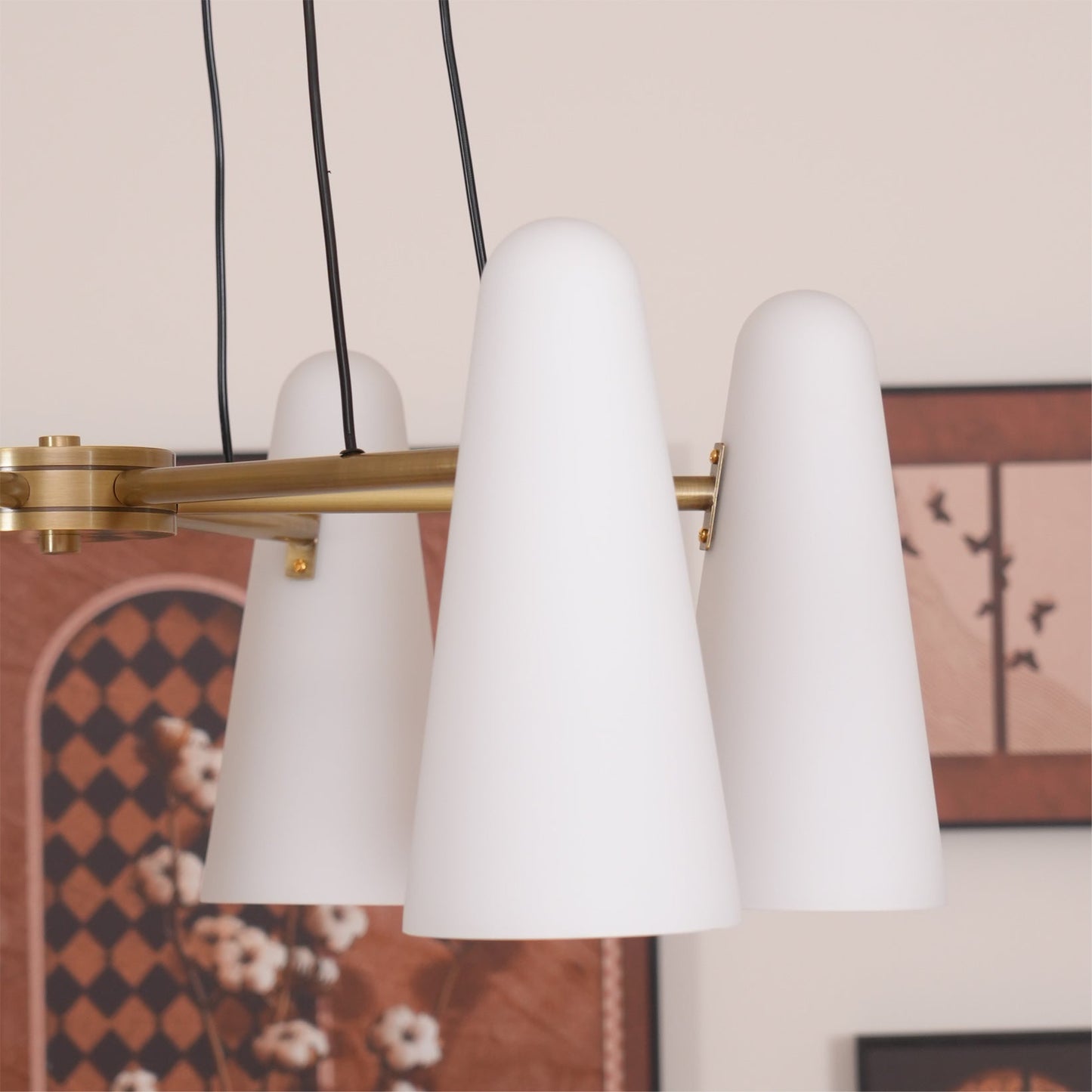 Elegant LED Pendant Light with Clear Glass Drops