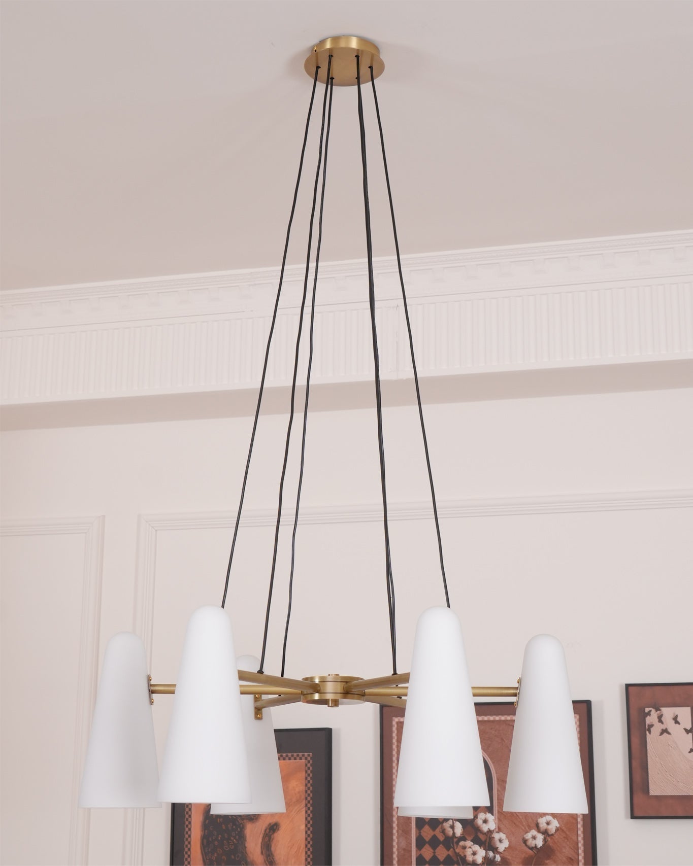 Elegant LED Pendant Light with Clear Glass Drops