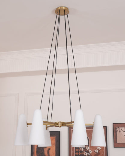 Elegant LED Pendant Light with Clear Glass Drops
