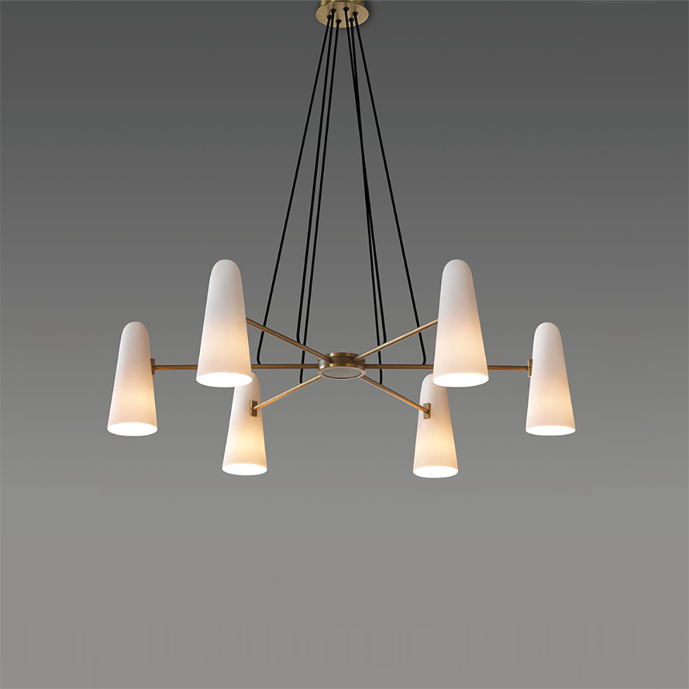 Elegant LED Pendant Light with Clear Glass Drops