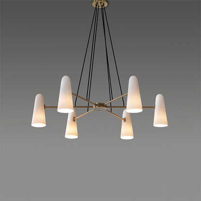 Elegant LED Pendant Light with Clear Glass Drops