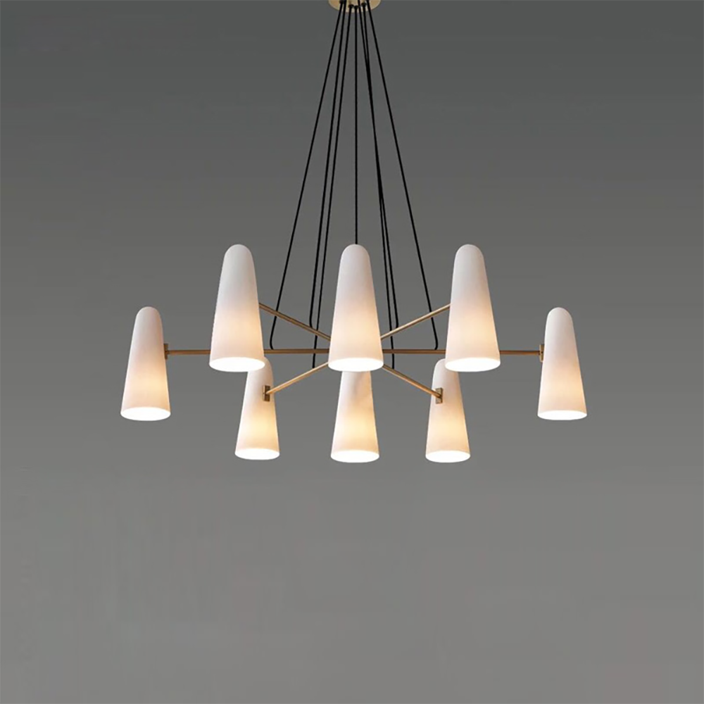 Elegant LED Pendant Light with Clear Glass Drops