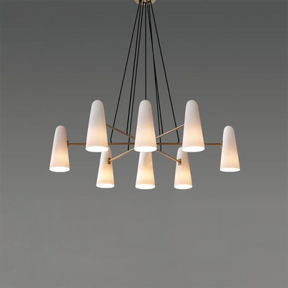 Elegant LED Pendant Light with Clear Glass Drops