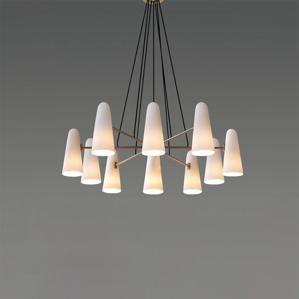 Elegant LED Pendant Light with Clear Glass Drops
